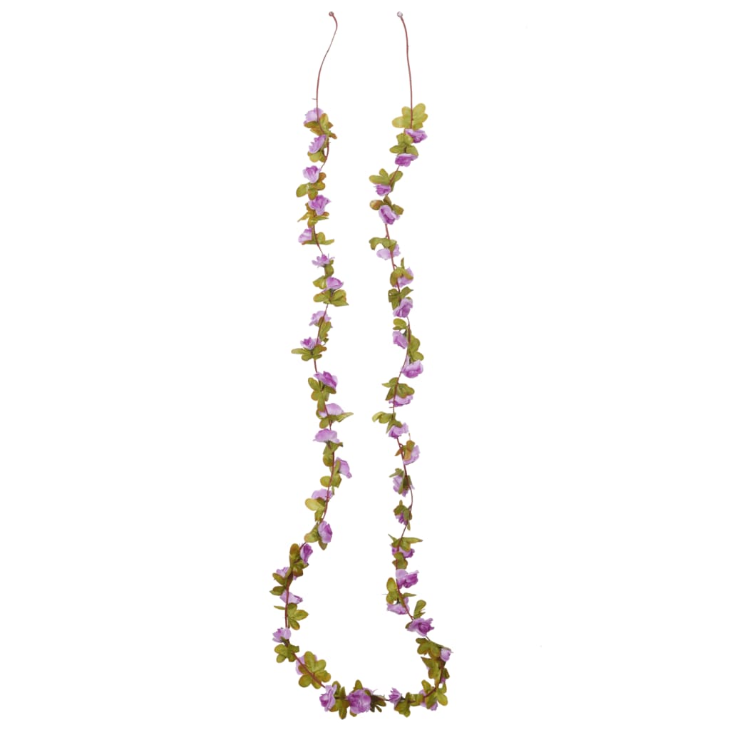 Vidaxx guirlandes de Noël avec fleurs 6 pcs 250 cm violet clair