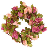 VidaXL guirlandes de Noël avec fleurs 6 pcs 250 cm rose rouge
