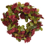 Vidaxl Christmas Garlands med blommor 6 st 250 cm vinröd