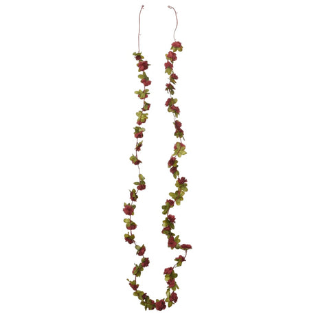 Vidaxx guirlandes de fleurs 6 pcs 250 cm rouge vin