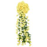 Vidaxx guirlandes de Noël avec fleurs 3 pcs 85 cm jaune