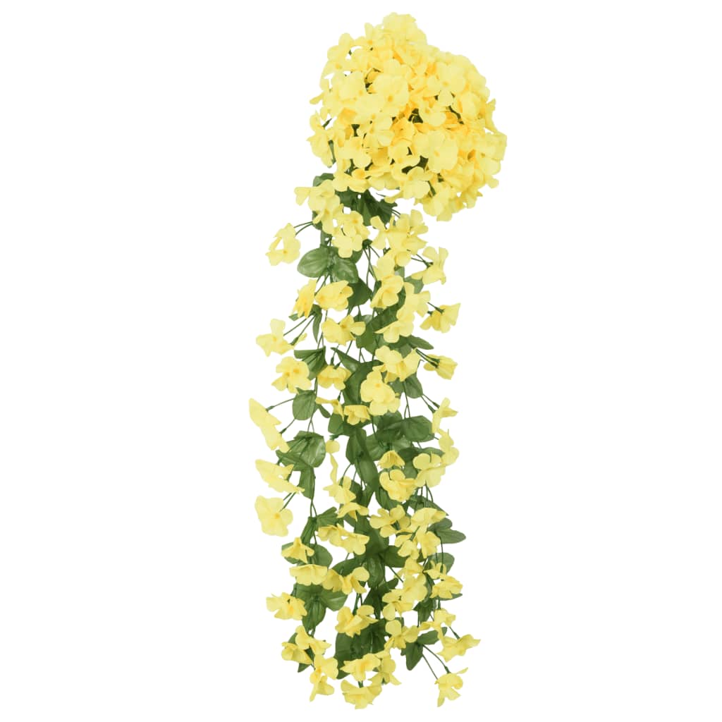 Bidaxl julkransar med blommor 3 st 85 cm gul