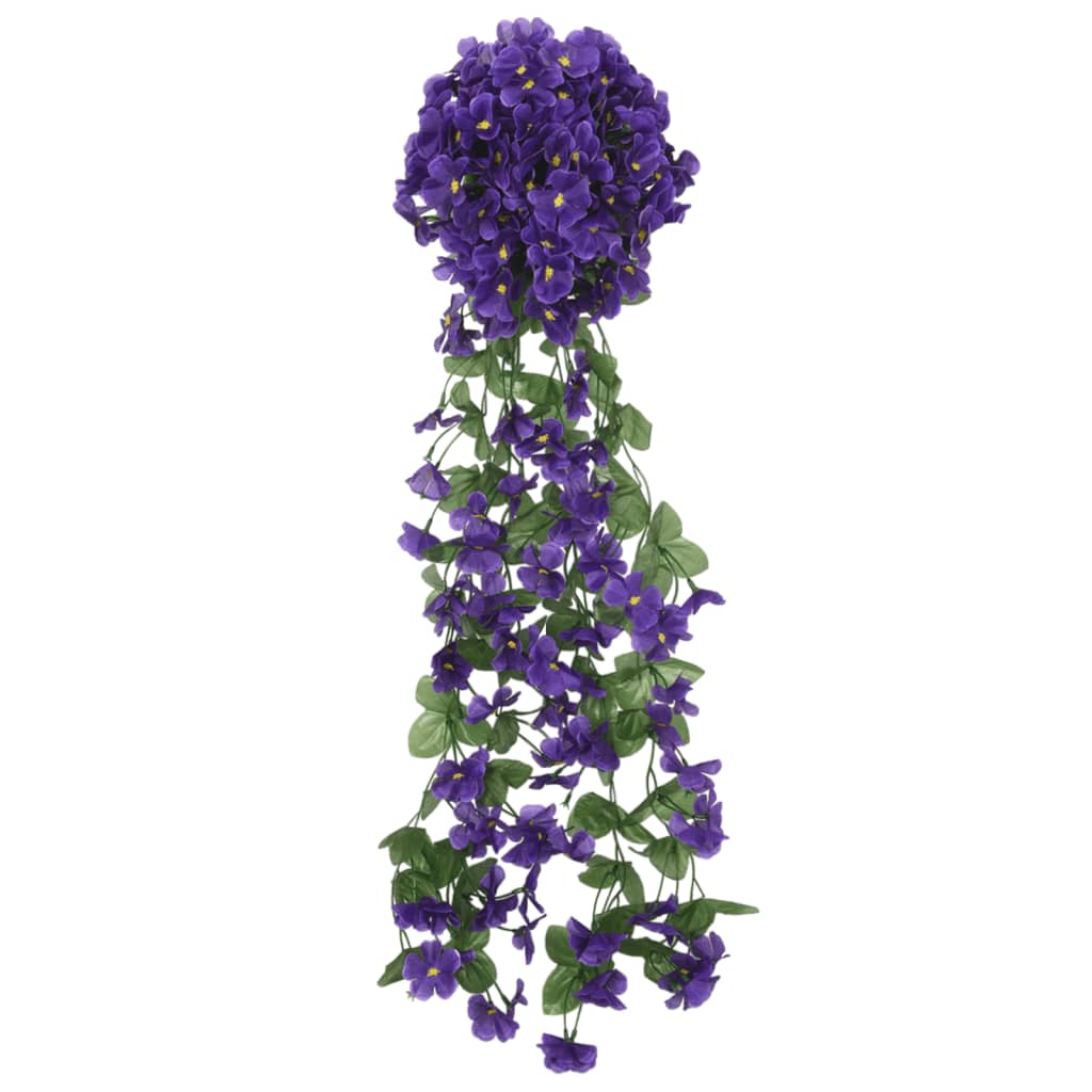 Vidaxx guirlandes de Noël avec fleurs 3 pcs 85 cm violet foncé