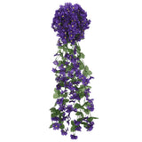 Vidaxx guirlandes de Noël avec fleurs 3 pcs 85 cm violet foncé
