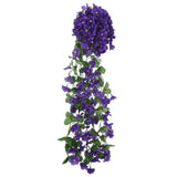Vidaxx guirlandes de Noël avec fleurs 3 pcs 85 cm violet foncé