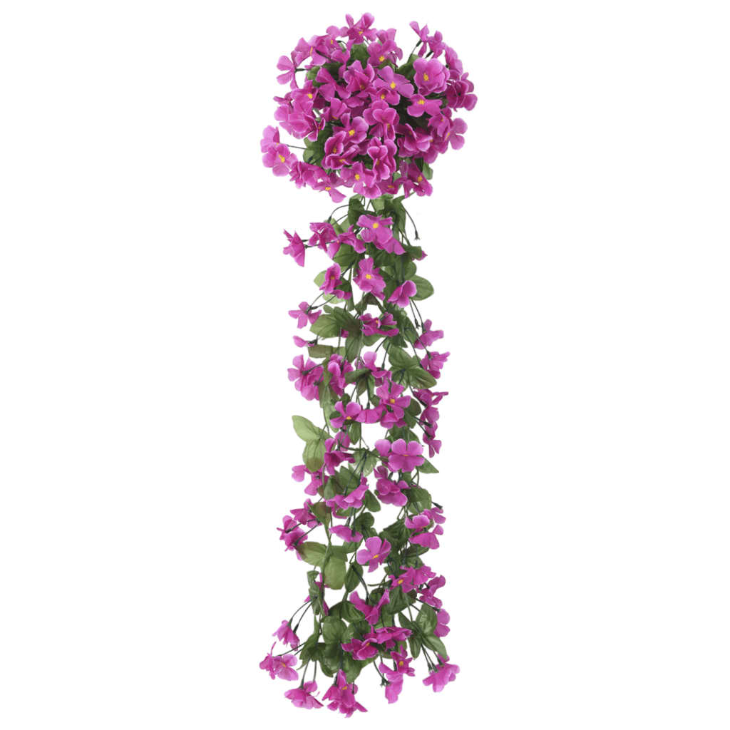 Vidaxl Weihnachtsgirlanden mit Blumen 3 ST 85 cm hellviolett