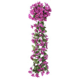 Vidaxl Weihnachtsgirlanden mit Blumen 3 ST 85 cm hellviolett