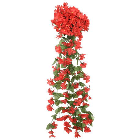 Vidaxx guirlandes de fleurs 3 pcs 85 cm rouge