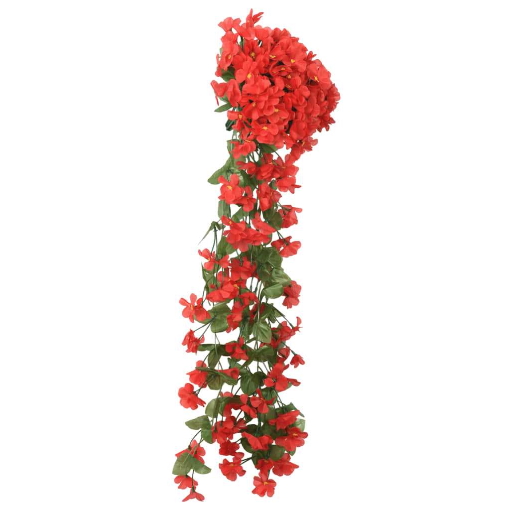 Vidaxl Guierras navideñas con flores 3 st 85 cm rojo