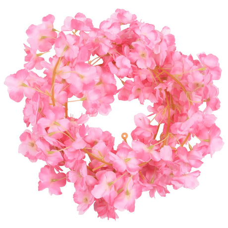 Vidaxx guirlandes de fleurs 6 pcs 180 cm rose foncé