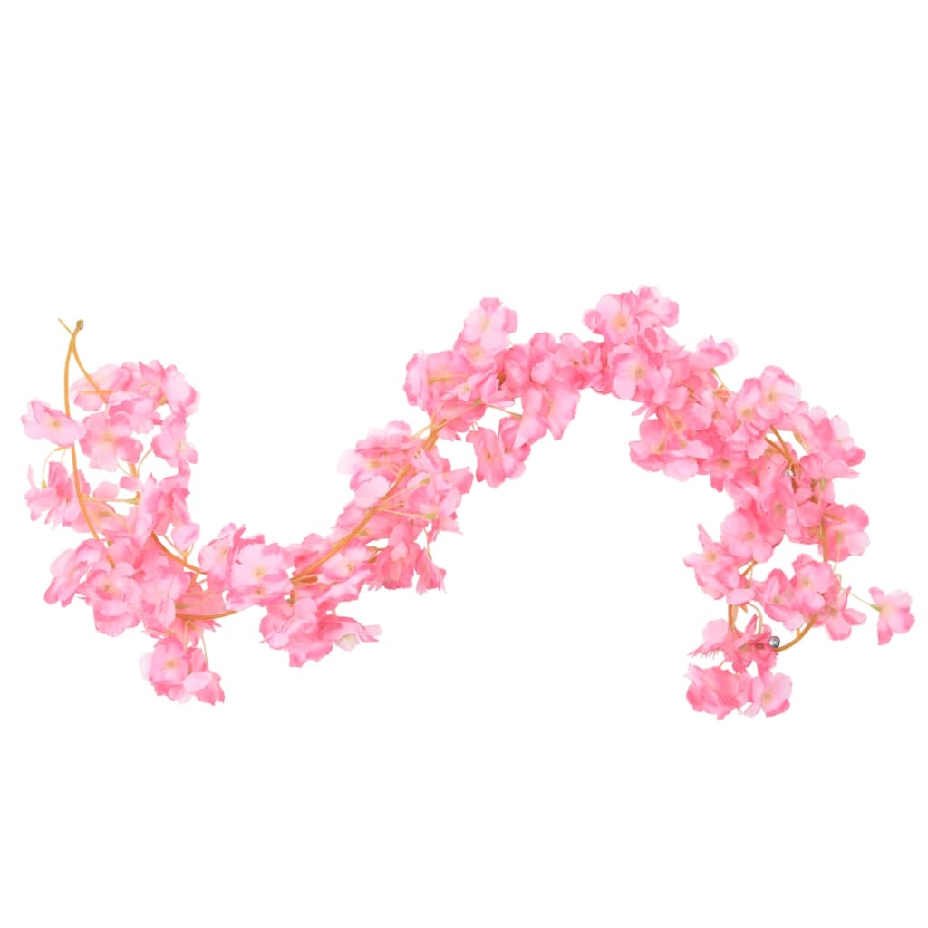 Vidaxx guirlandes de fleurs 6 pcs 180 cm rose foncé