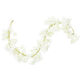 Vidaxx guirlandes de Noël avec fleurs 6 pcs 180 cm blanc