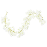 Vidaxl Christmas Garlands with Flowers 6 St 180 cm White