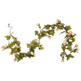 VidaXL guirlandes de Noël avec fleurs 6 pcs 215 cm couleur champagne
