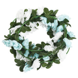 VidaXL guirlandes de Noël avec fleurs 6 pcs 240 cm bleu et blanc