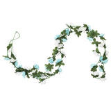 VidaXL guirlandes de Noël avec fleurs 6 pcs 240 cm bleu et blanc