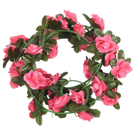 Vidaxx guirlandes de fleurs 6 pcs 240 cm rouge rose