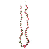 VidaXL guirlandes de Noël avec fleurs 6 pcs 240 cm rouge rose