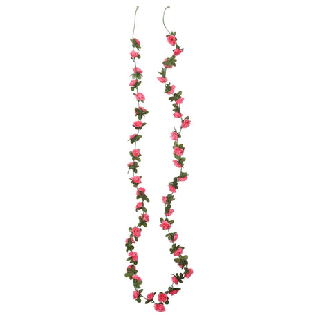 Vidaxx guirlandes de fleurs 6 pcs 240 cm rouge rose