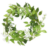 Vidaxx guirlandes de Noël avec fleurs 6 pcs 200 cm blanc