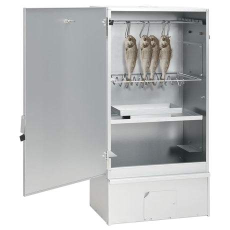 VidaXL Fumoir BBQ avec générateur de fumée froide en acier galvanisé