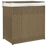 Vidaxl Lavaundry Ceste con 2 scomparti 53x35x57 cm poli rattan