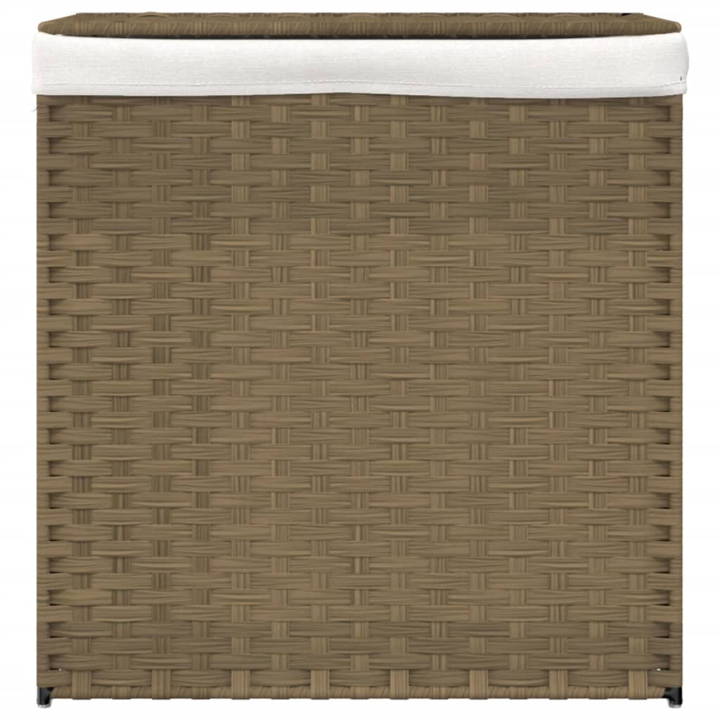 Vidaxl Lavaundry Ceste con 2 scomparti 53x35x57 cm poli rattan