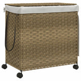 Vidaxl Waschkorb auf Rädern 60x35x60,5 cm Rattan