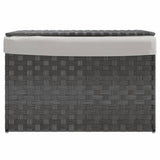 Panier à linge Vidaxl avec couvercle 55,5x35x34 cm en gris de rattan poly