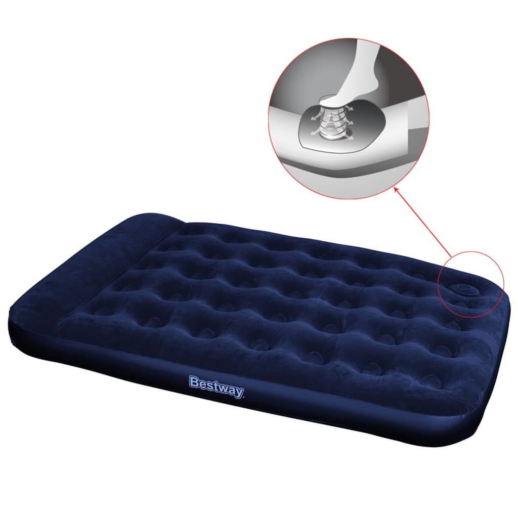 Bestway Air Bed with Built -In Foot Pump 191x137x28 cm