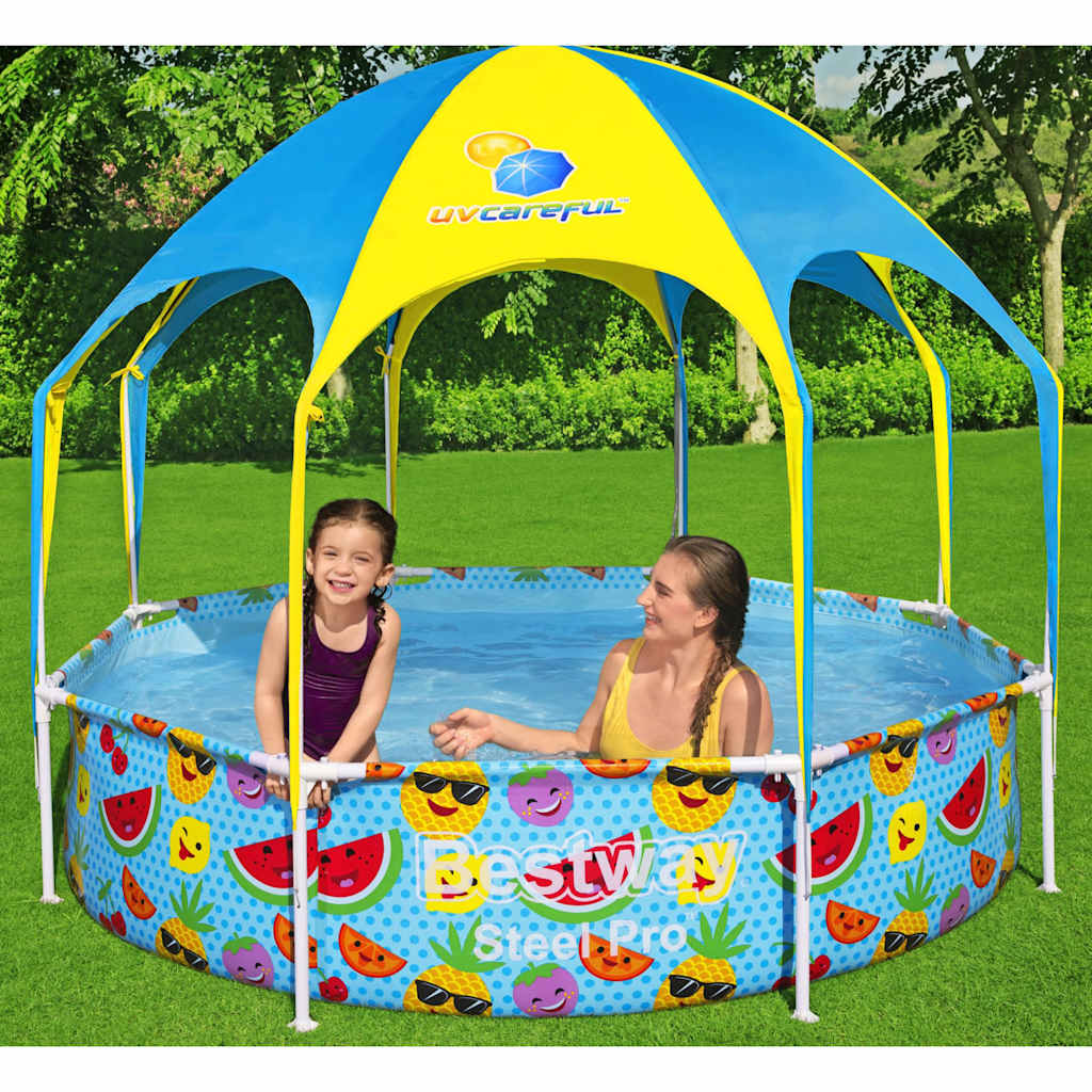Piscine enfant Bestway steel pro uv prudent hors sol 244x51 cm