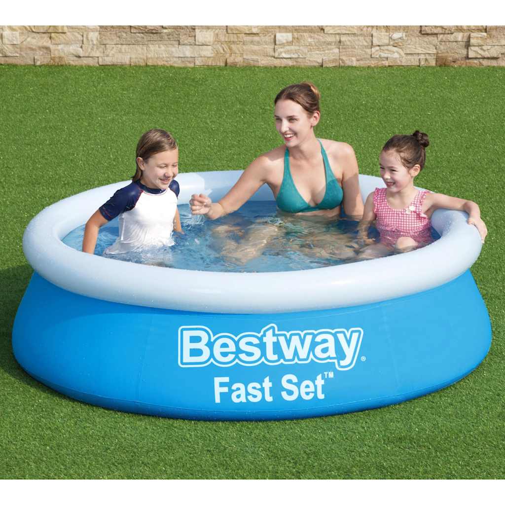 Bestway fast set piscine gonflable ronde 183x51 cm bleu