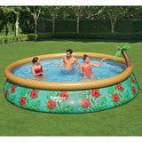 Bestway fast set ensemble de piscine gonflable paradis palms 457x84 cm