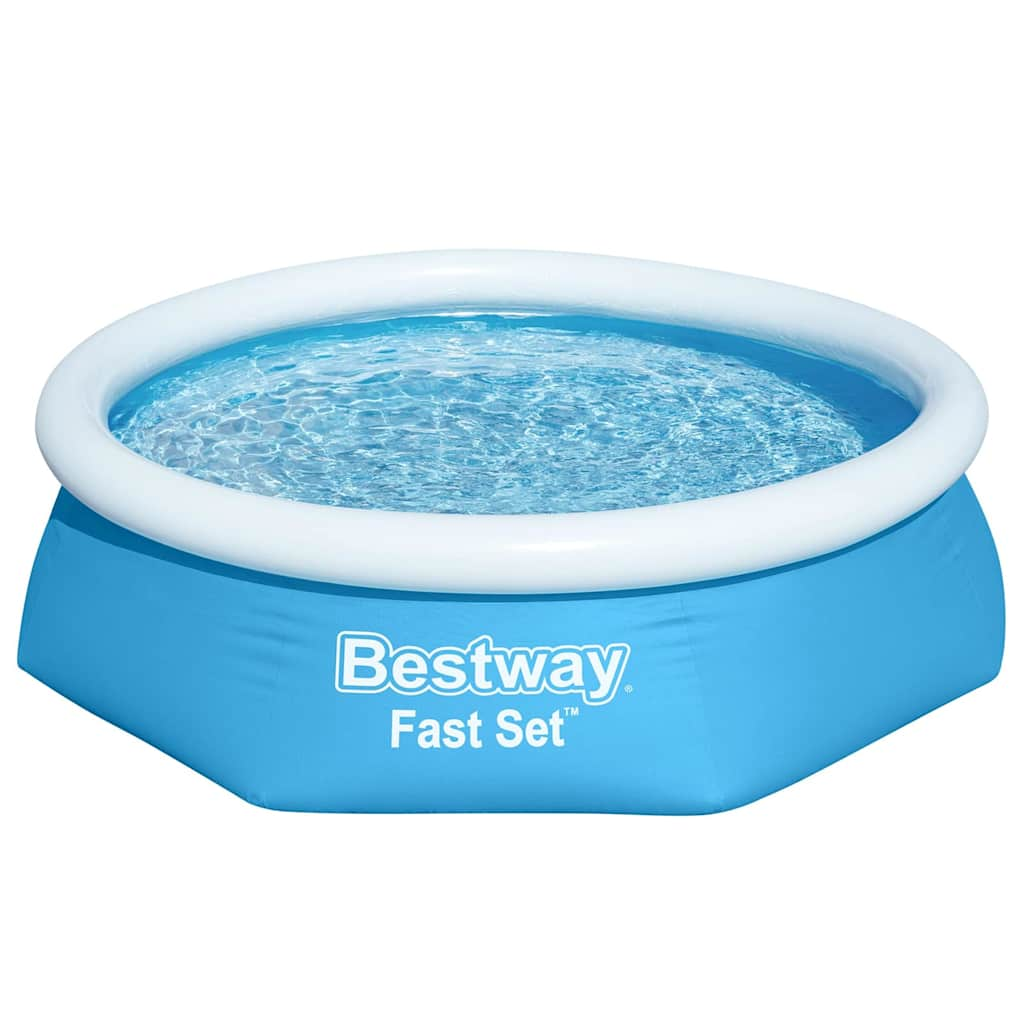 Bestway Fast Set Swimming Pool oppblåsbart rundt 244x66 cm