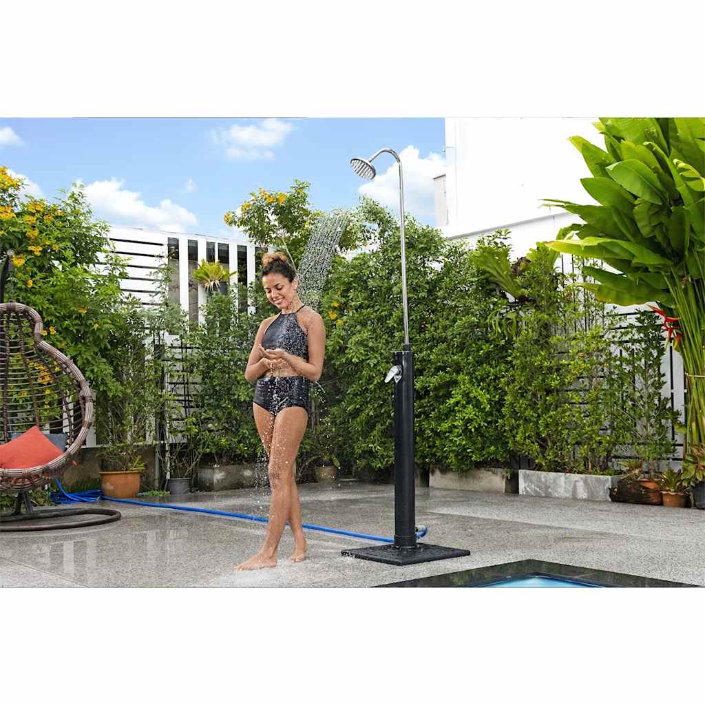 Bestway douche extérieure flux solaire 8 l noir