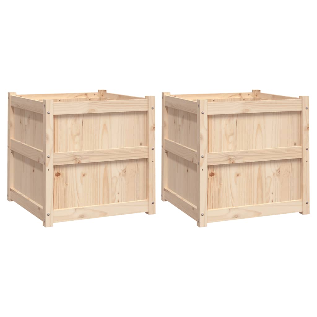 Vidaxx jardinières 2 pcs cm bois de pin massif