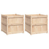 Vidaxx jardinières 2 pcs cm bois de pin massif