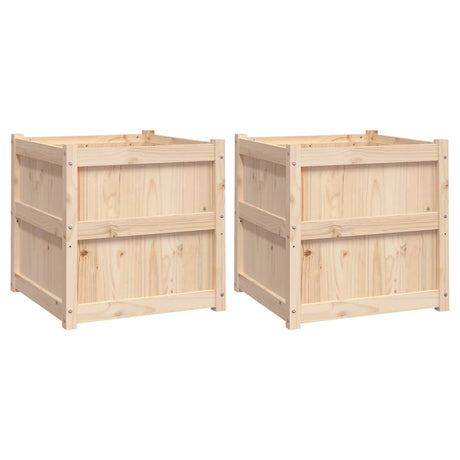 Vidaxx jardinières 2 pcs cm bois de pin massif
