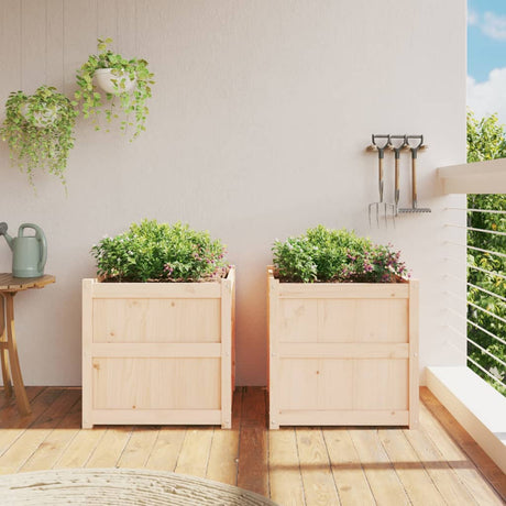Vidaxx jardinières 2 pcs cm bois de pin massif