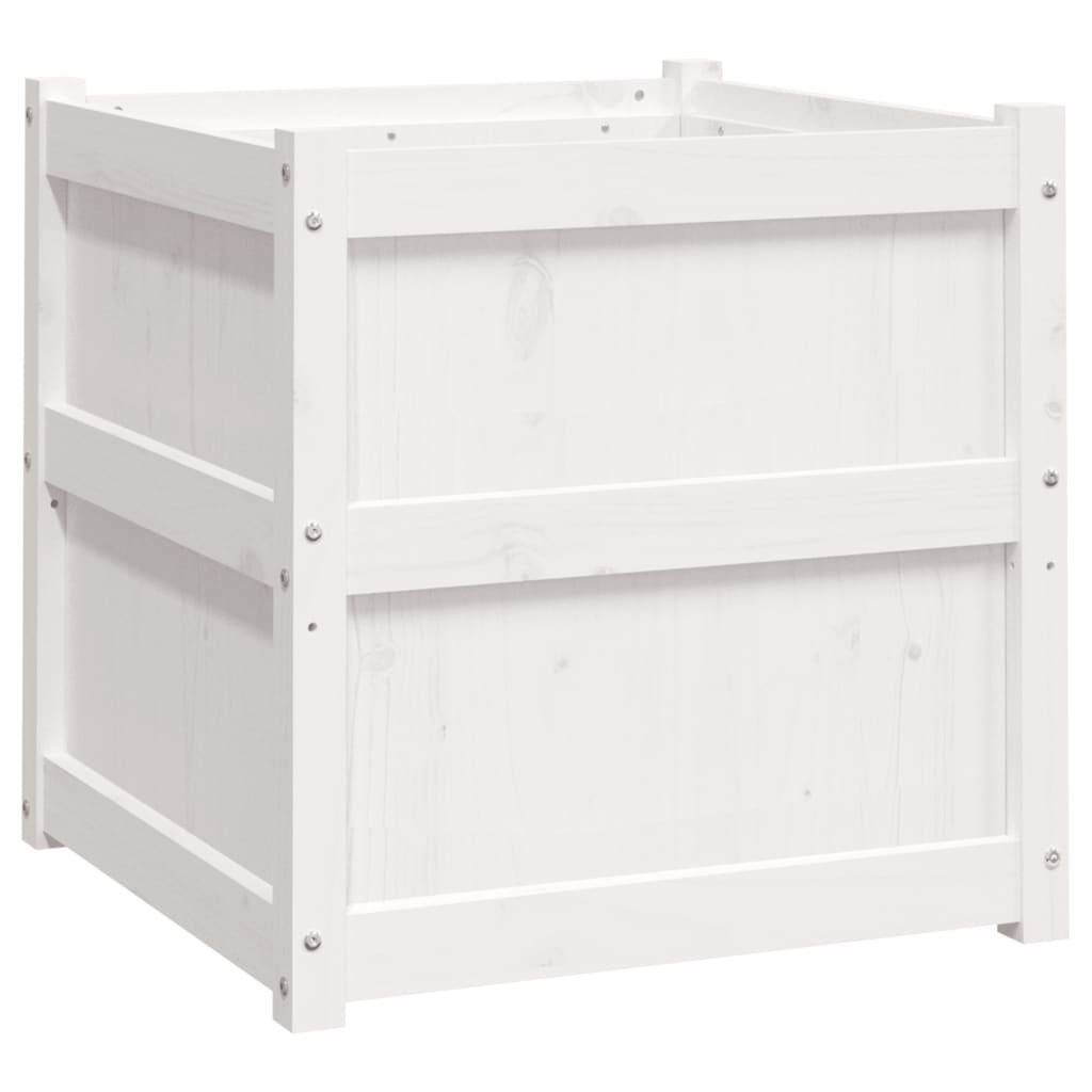 Vidaxx jardinière 60x60x60 cm bois de pin massif blanc