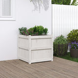 Vidaxx jardinière 60x60x60 cm bois de pin massif blanc