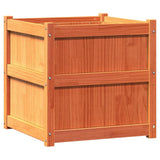 Vidaxx jardinière 60x60x60 cm bois de pin massif, marron lavé