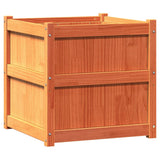 VidaXL jardinières 2 pcs cm bois de pin massif, marron lavé
