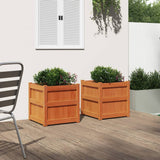 VidaXL jardinières 2 pcs cm bois de pin massif, marron lavé