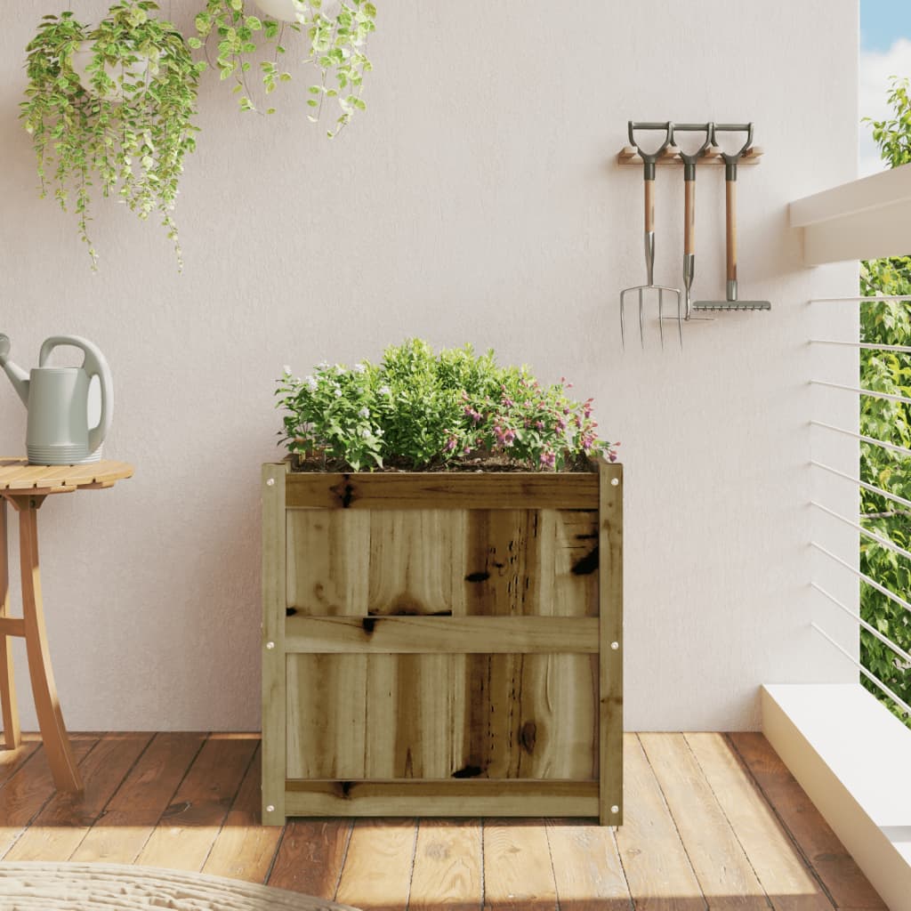 Jardinière Vidaxx 60x60x60 cm bois de pin imprégné
