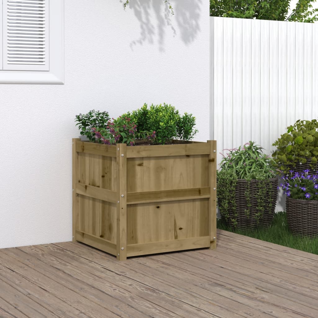 Jardinière Vidaxx 60x60x60 cm bois de pin imprégné