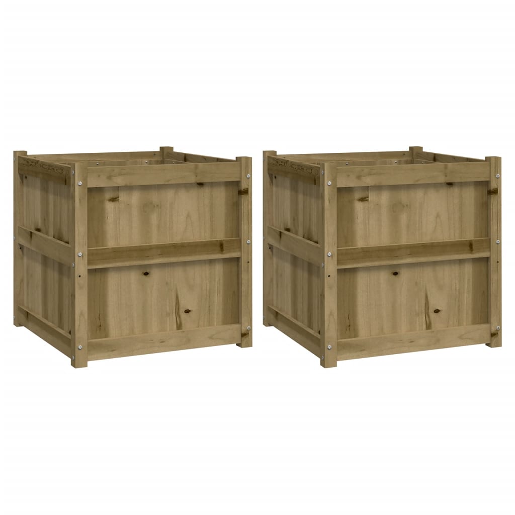 Jardinières Vidaxl 2 cm bois imprégné
