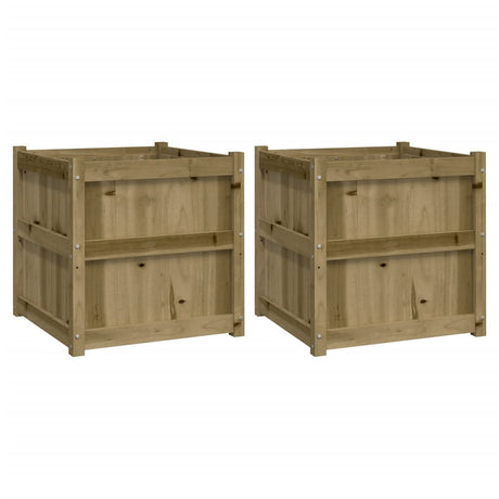 Jardinières Vidaxl 2 cm bois imprégné