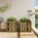 Jardinières Vidaxl 2 cm bois imprégné