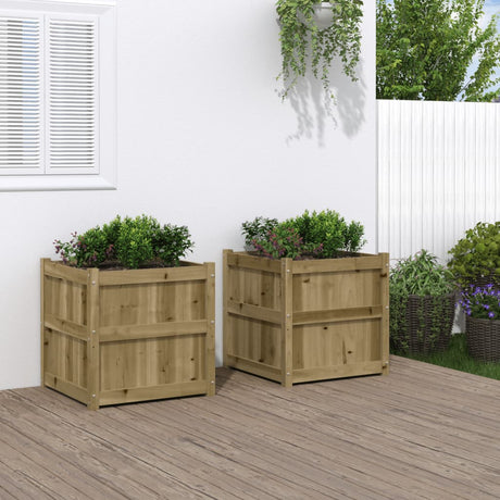 Jardinières Vidaxl 2 cm bois imprégné